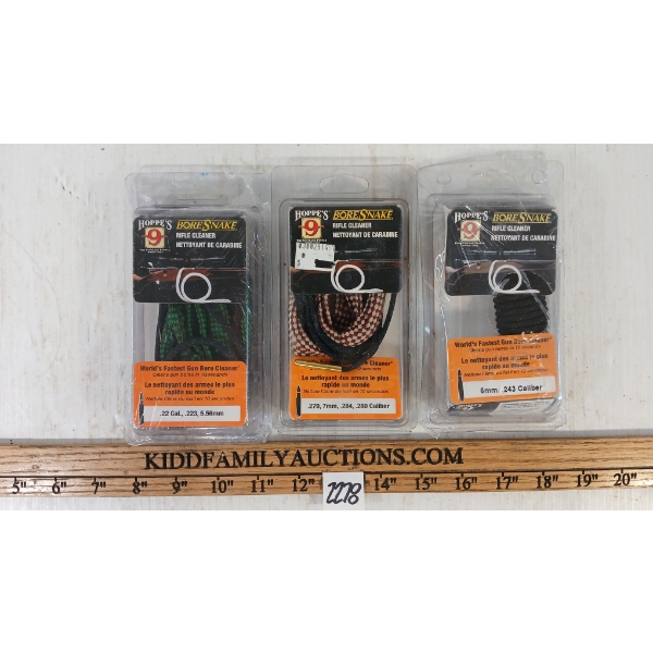 LOT OF 3 - HOPPE'S 9 BORE SNAKES