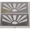 Image 1 : PAIR OF STYLIZIED TRIM PLATES - GAS PUMP PARTS(?)