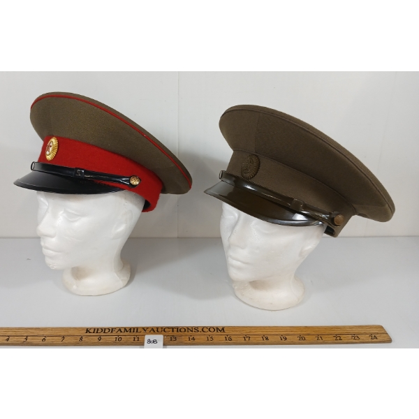 LOT OF 2 - RUSSIAN ARMY OFFICER'S CAPS