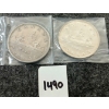 Image 1 : LOT OF 2 - 1935 CDN SILVER DOLLARS - VOYAGEUR
