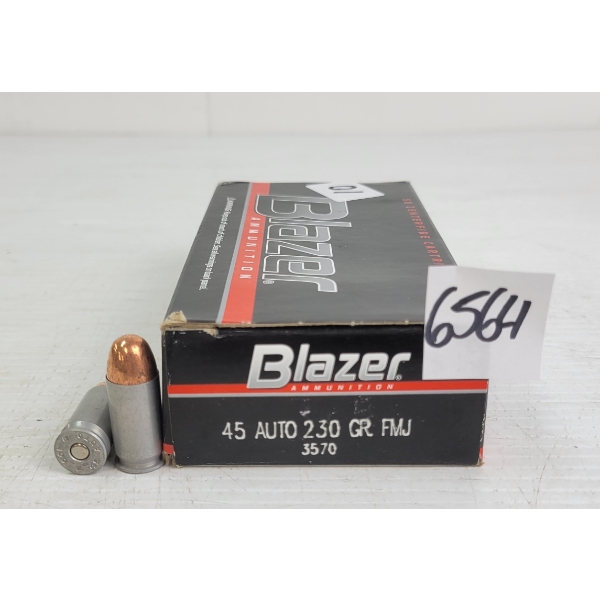 AMMO: 50X BLAZER .45AUTO - 230GR - FMJ