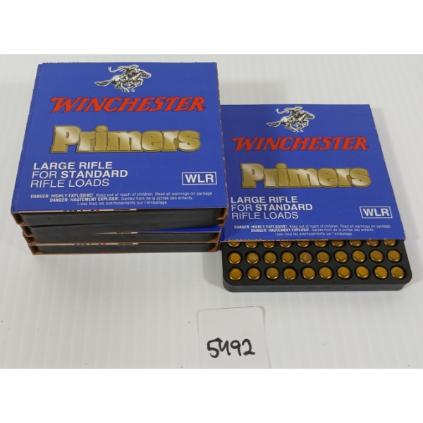 PRIMERS: APPROX 500X WINCHESTER LARGE RIFLE STANDARD - WLR 
