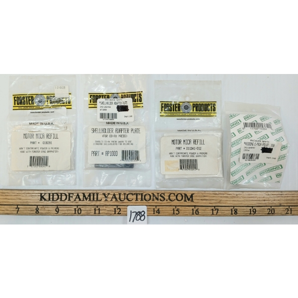 LOT OF 4 - SHELLHOLDER ADAPTER PLATE, MOTOR MICA REFILL & REDDING C-TRIM PILOT .338