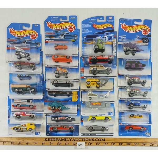 LOT OF 30 - HOTWHEELS - CHEVY NOMAD, GOODYEAR BLIMP, PIT CREW, ETC