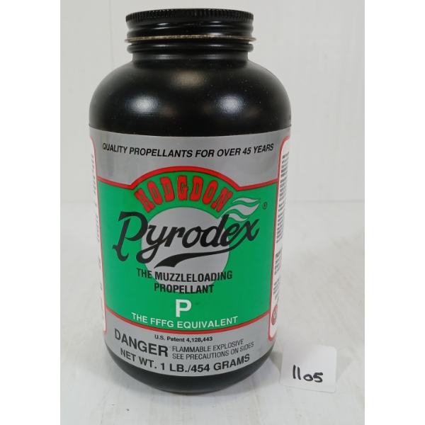 POWDER: HODGDON PYRODEX P / FFFG MUZZLEOADING PROPELLANT - 1LB