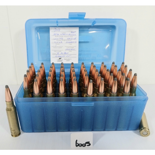 AMMO: 50X MIXED .308 WIN - 165GR - INTERLOCK - RELOADS