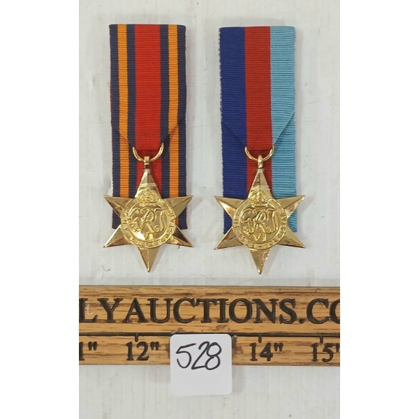 LOT OF 2 - WWII 1939-1945 STAR & BURMA STAR MEDALS