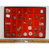Image 1 : QTY OF MISC AUTO PINS, TOKENS, ETC. - INCL DISPLAY CASE