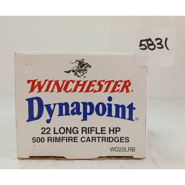 AMMO: APPROX 500X WINCHESTER DYNAPOINT .22 LR - 40GR - HP - SEALED
