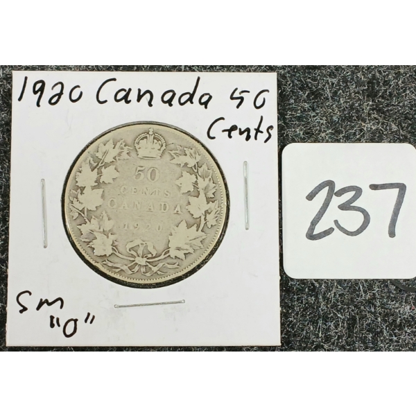 1920 CDN 50 CENT SILVER COIN