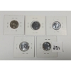 Image 2 : LOT OF 5 - CDN UNCIRCULATED 5 CENT COINS - INCL 1944 & 1945