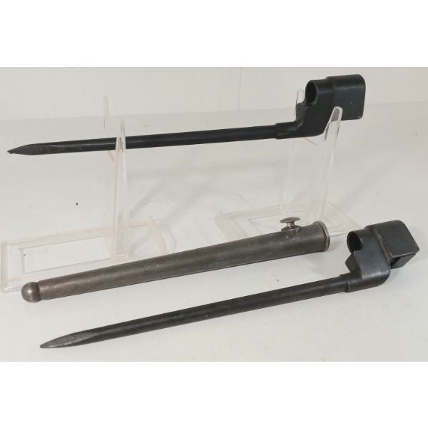 LOT OF 2 - LEE ENFIELD NO. 4 MK II SPIKE BAYONETS W/ SCABBARD