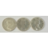 Image 2 : LOT OF 3 - 1961 CDN 50 CENT SILVER COINS