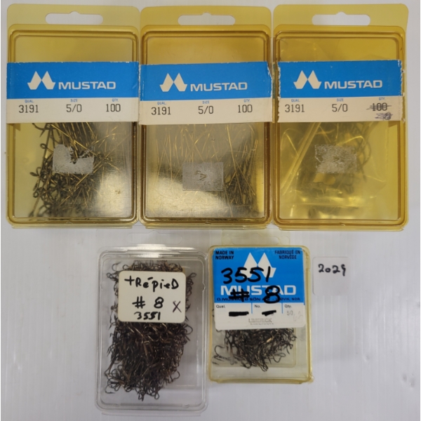 QTY OF MUSTAD TREBLE FISHING HOOKS