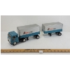 Image 1 : LOT OF 2 - TRANSCON TIN LITHO SEMI TRUCK & TRAILER