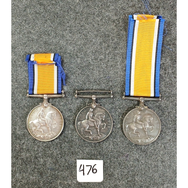 LOT OF 3 - WWI BRITISH MEDALS - 2228358 PTE. A. LAVOIE C.F.C.