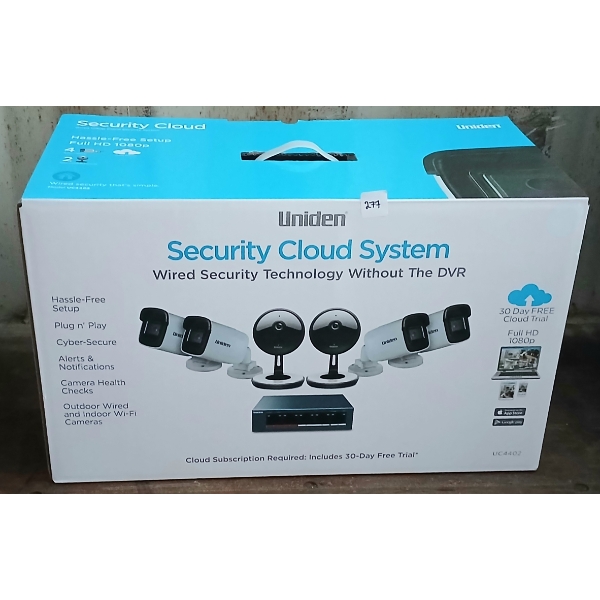 UNIDEN SECURITY CLOUD SYSTEM - AS NEW