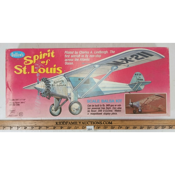 GUILLOW'S SPIRIT OF ST. LOUIS SCALE BALSA KIT