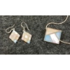 Image 3 : LOT OF 2 - STERLING SILVER PASTEL INLAY NECKLACE W/ PAIR OF EARRINGS