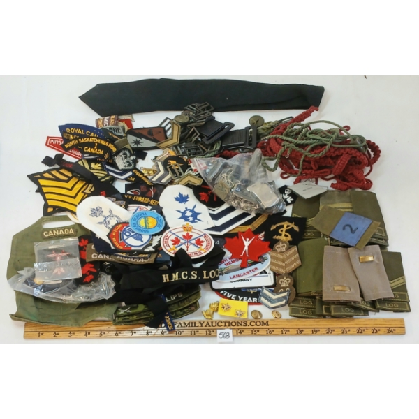 JOB LOT - WORLD INSIGNIA - PATCHES, BUTTONS, PINS, ETC