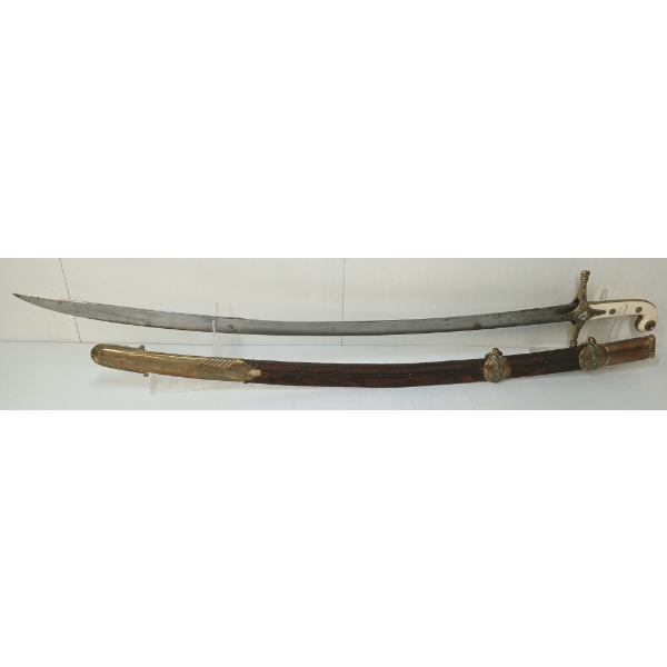 1831 PAT. VICTORIAN GENERAL OFFICER'S MAMELUKE SWORD W/ SCABBARD