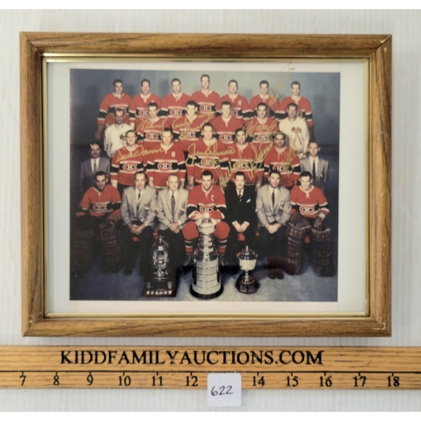  1976 SIGNED MONTREAL CANADIENS FRAMED PHOTOGRAPH