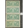 Image 2 :  LOT OF 4 - 1937 CDN $1 BANKNOTES