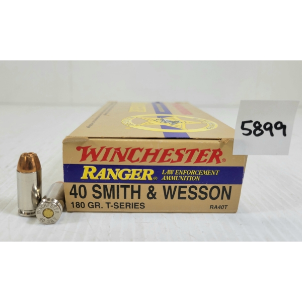 AMMO: 50X WINCHESTER RANGER .40 S&W - 180GR - T-SERIES