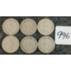 Image 2 : LOT OF 6 - 1937-1965 CDN 25 CENT COINS