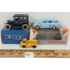 Image 1 : LOT OF 3 - LESNEY THAMES TRADER COMPRESSOR TRUCK, ERTL '23 FORD SEDAN & MOSKVICH USSR AVTOEXPORT