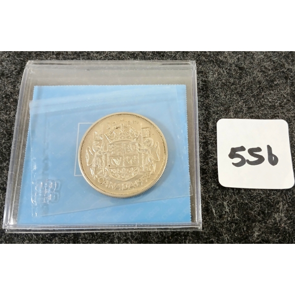 1958 CDN SILVER 50 CENT COIN - CCCS GRADED