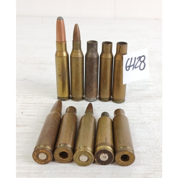AMMO / BRASS: 10X MIXED .308WIN - 4X LIVE