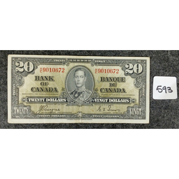 1937 CDN $20 BANKNOTE