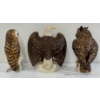 Image 4 : LOT OF 3 - W. GOEBEL SCREECHOWL, BARN OWL & BALD EAGLE FIGURINES
