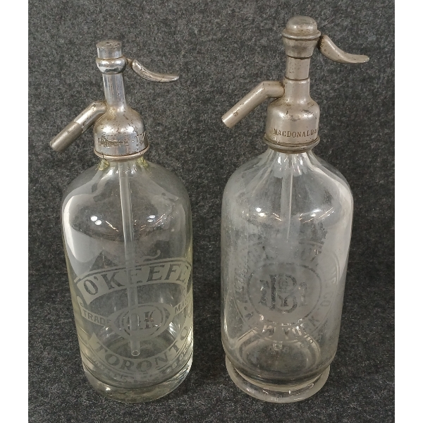 LOT OF 2 - METROPOLIS BOTTLING CO & O'KEEFE SYPHON BOTTLES