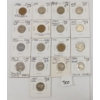 LOT OF 17 - CDN 5 CENT COINS - INCL 1937, 1939, 1942 & 1947 ETC