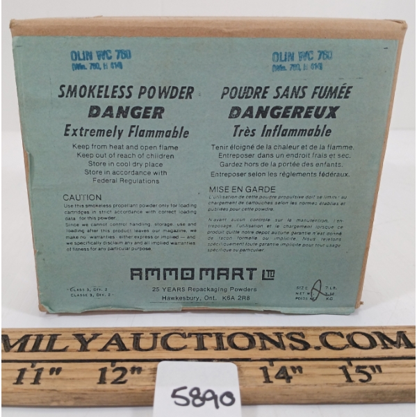 POWDER: WINCHESTER 760 SMOKELESS POWDER - APPROX 2LBS 