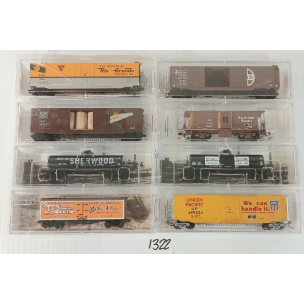 LOT OF 8 - MICRO TRAINS - IMPERIAL PREMIUM GASOLINE, UNION PACIFIC, SHERWOOD, ETC