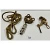 Image 1 : LOT OF 3 - BRITISH OFFICER'S LANYARD, WHISTLE & CLEANING ROPE