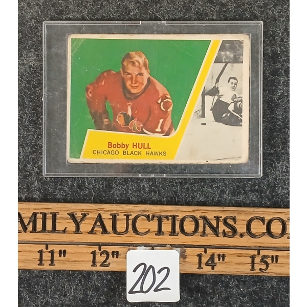 1963-1964 TOPPS CHICAGO BLACK HAWKS #33 BOBBY HULL - HOCKEY CARD