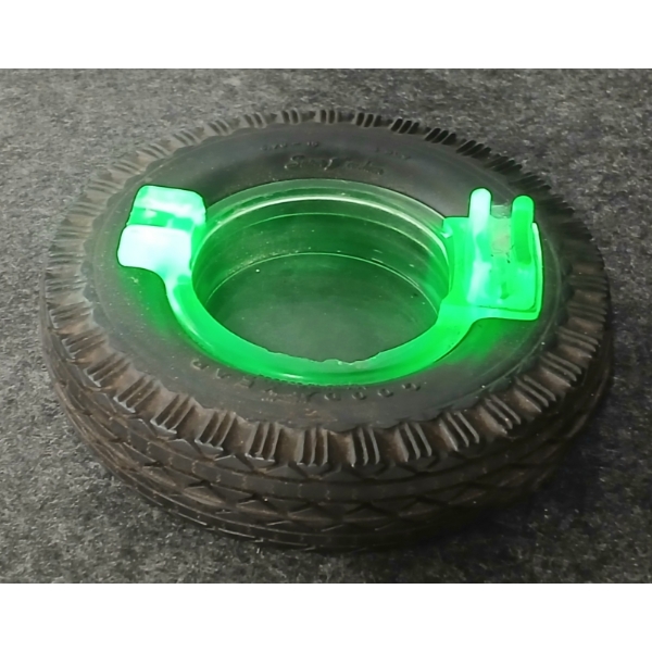 GOODYEAR TIRE ASH TRAY W/ URANIUM GLASS