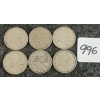 Image 1 : LOT OF 6 - 1937-1965 CDN 25 CENT COINS