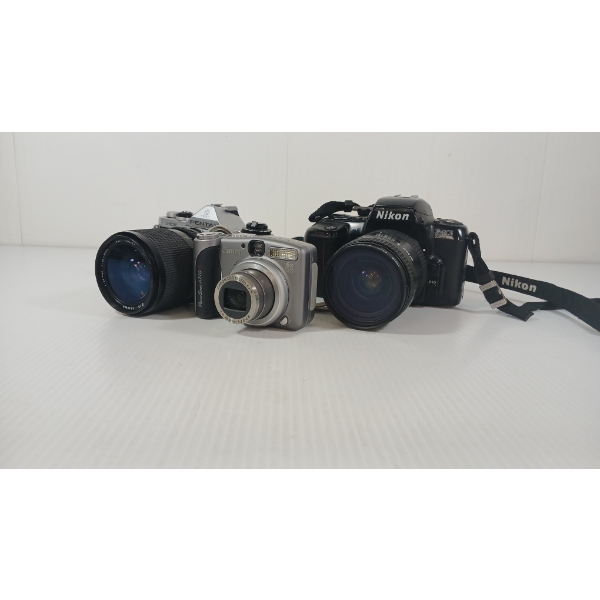 LOT OF 3 - CANON A710, NIKON F-601 & PENTAX CAMERAS