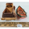 Image 4 : LOT OF 5 - MASSEY-HARRIS CAP, 1947 FORD PICKUP, ROWBOAT & BATTERY OP WALL MOUNT CLOCK & THERMOMETER