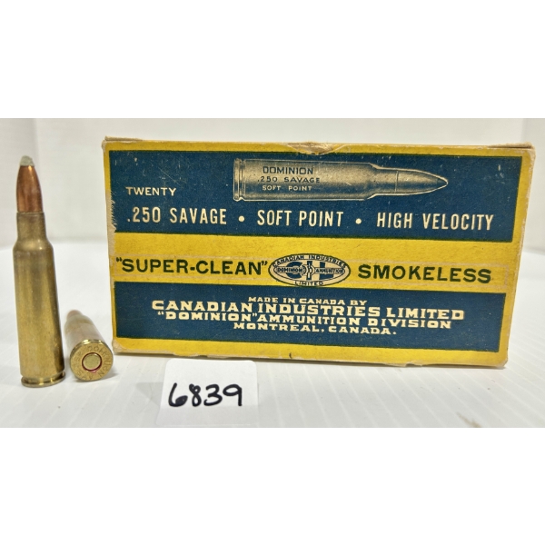 AMMO: 20X CIL .250 SAVAGE - 100 GR SP