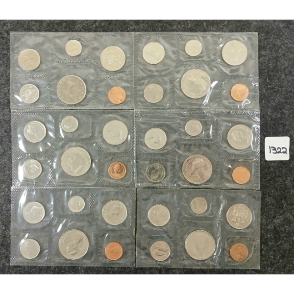 LOT OF 6 - 1968-1986 CDN UNCIRCULATED PROOF SETS