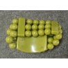 Image 4 : LOT OF 2 - POLISHED STONE NECKLACE & TRIPPLE STRAND STATEMENT BRACELET
