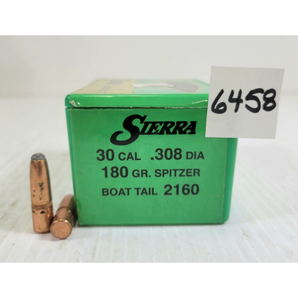 BULLETS: APPROX 100X HORNADY & SIERRA .30 - 110 & 180GR - SPITZER & SPIRE POINT 