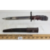 Image 1 : 1946 BRITISH NO. 7 MK I BAYONET W/ LEATHER SCABBARD