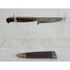 Image 1 : WWI GERMAN PRIVATE PURCHASE KNIFE W/ LEATHER SCABBARD